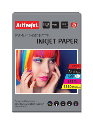 Activejet AP4-125M100 Papier fotograficzny matowy; A4; 100 szt.