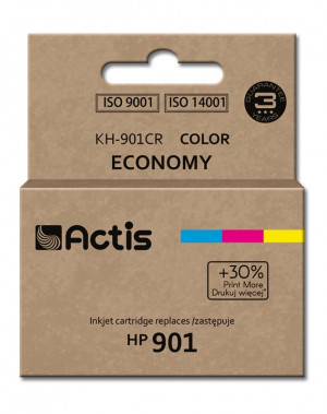 Actis KH-901CR Tusz do drukarki HP, Zamiennik HP 901 CC656AE; Standard; 18 ml; kolor.
