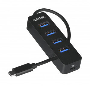 UNITEK HUB USB-C 4XUSB-A 3.1, AKTYWNY, 10 W,H1117B