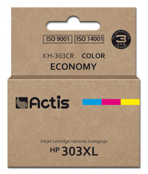 Actis KH-303CR Tusz do drukarki HP, zamiennik HP 303XL T6N03AE; Premium; 18ml; 415 stron; kolorowy.