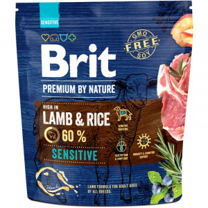 BRIT Premium by Nature Sensitive Lamb&Rice - sucha karma dla psa - 1 kg