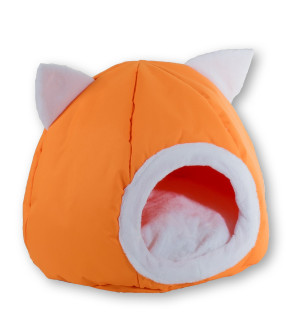 GO GIFT Budka dla kota - pomarańczowy - 40x40x34 cm