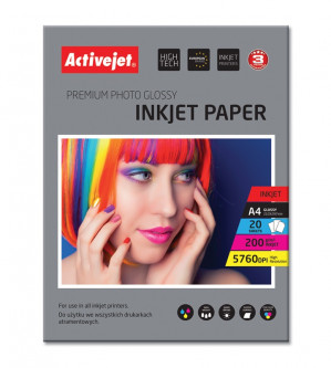Activejet AP4-200G20 Papier fotograficzny błyszczący; A4; 20 szt.