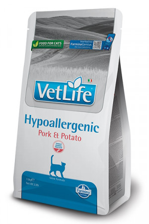 FARMINA VET Life Hypoallergenic Feline Pork & Potato - sucha karma dla kota - 1,5 kg