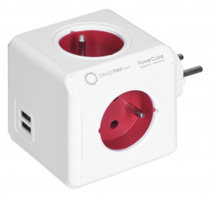 Allocacoc Przedłużacz PowerCube Original USB Red