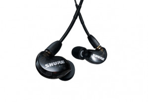 Shure SE215DYBK+UNI-EFS - Słuchawki douszne AONIC215 z pojedynczym przetwornikiem i kablem 3.5mm (czarne)