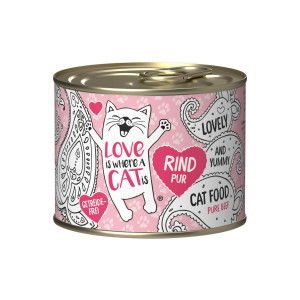 LOVE IS WHERE A CAT IS® Wołowina - mokra karma dla kota - 200g