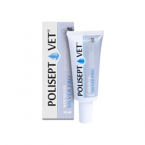 JM SANTE Polisept Vet Wound gel Silver Pro - żelowy opatrunek dla psa i kota - 30 ml