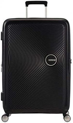 Walizka średnia American Tourister Soundbox EXP - bass black