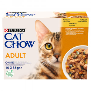 PURINA Cat Chow Kurczak, cukinia - mokra karma dla kota - 10x85 g