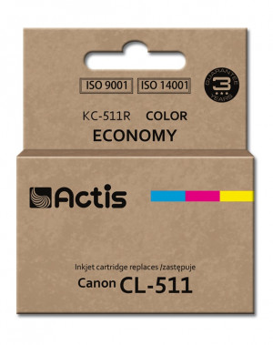 Actis KC-511R Tusz do drukarki Canon, Zamiennik Canon CL-511; Standard; 12 ml; kolor.