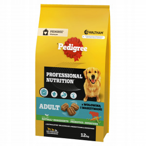 PEDIGREE Professional Nutrition Adult z Wołowiną i warzywami, średnie i duże rasy - sucha karma dla psa - 12 kg