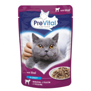 PREVITAL Cielęcina w sosie - mokra karma dla kota - 100g