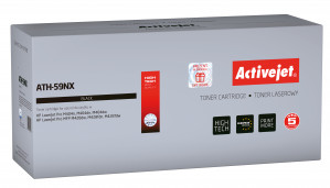 Activejet ATH 59NX Toner (zamiennik HP 59X CF259X; Supreme; 10000 stron; czarny) Z chipem, Zalecamy wyłączenie aktualizacji oprogramowania drukarki, nowa aktualizacja może powodować problemy z właściwym działaniem tonera