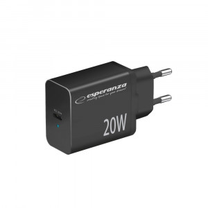 ESPERANZA ŁADOWARKA SIECIOWA 20W USB-C PD EZC104K