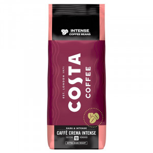 Costa Coffee Crema Intense kawa ziarnista 2kg + KUBEK CERAMICZNY Z POKRYWKĄ COSTA COFFEE