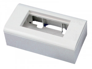 Komplet 2M Alantec biały Puszka + support + ramka 90x45