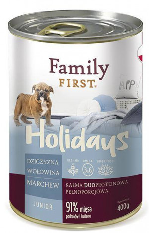 FamilyFirst Dziczyzna+wołowina+marchew junior 400g