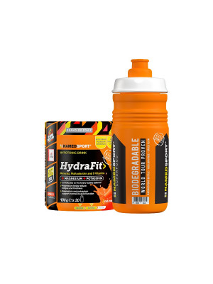 Napój hipotoniczny NAMEDSPORT Hydrafit pomarańczowy 400g + bidon gratis