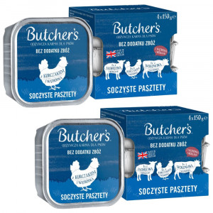 BUTCHER'S Original mix smaków soczyste pasztety z wątróbką lub nerkami karma dla psa 8x150g (2x(4x150g))