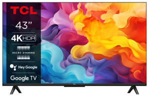 Telewizor TCL 43P655 LED 43'' 4K Ultra HD Google TV Dolby Vision DVB-T2 Czarny
