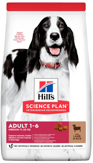 HILL'S Science Plan Adult Medium Lamb&Rice - sucha karma dla psa - 2.5 kg