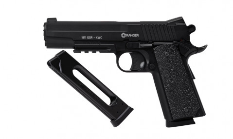 Wiatrówka pistolet RANGER 1911 GSR KWC kal. 4,5 BBs 20 strz. METAL SLIDE CO2 (AAKCMD421AZB) - Galeria zdjęcie 5
