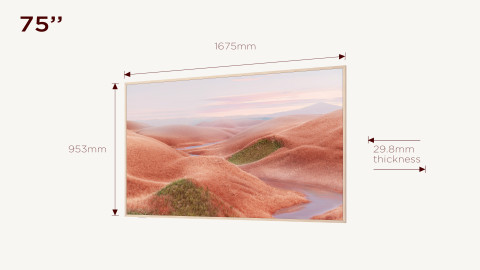 Telewizor TCL NXTFrame 75A300W QLED 75'' 4K Ultra HD 144Hz Google TV Dolby Vision IQ Biały - Galeria zdjęcie 4
