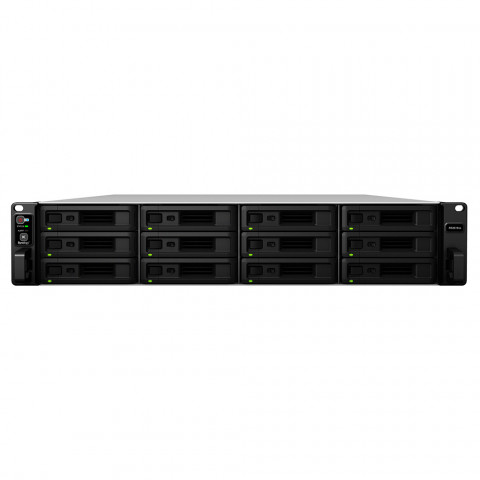 NAS Synology RS3618xs; 2U RACK; 12x (3.5" SATA HDD/2.5" SATA HDD); Intel Xeon D-1521; 8 GB DDR4 ECC UDIMM (max. 64GB), 4x 1GbE RJ-45 - Galeria zdjęcie 1