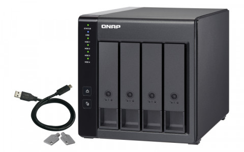 Qnap TR-004 jednostka roszerzająca, Tower, 4x 3.5" SATA HDD, USB 3.0 type-C hardware RAID (USB-C to USB-A cable include) - Galeria zdjęcie 8