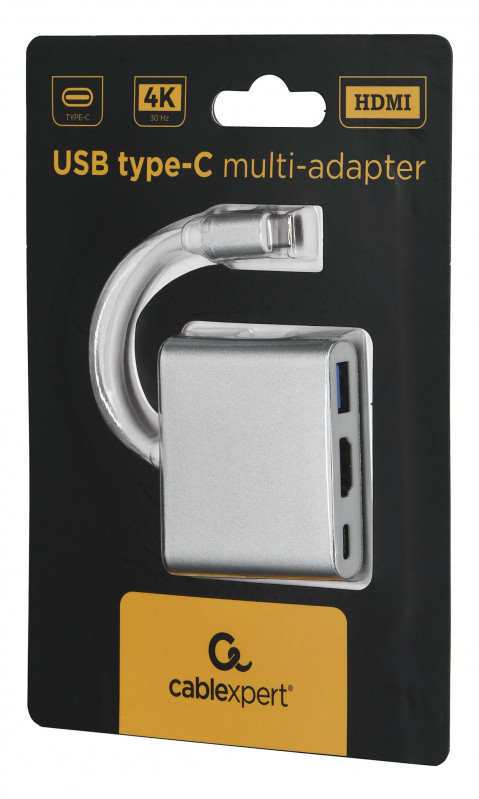 GEMBIRD MULTI ADAPTER USB TYP-C (M)->USB, HDMI SRE - Galeria zdjęcie 2