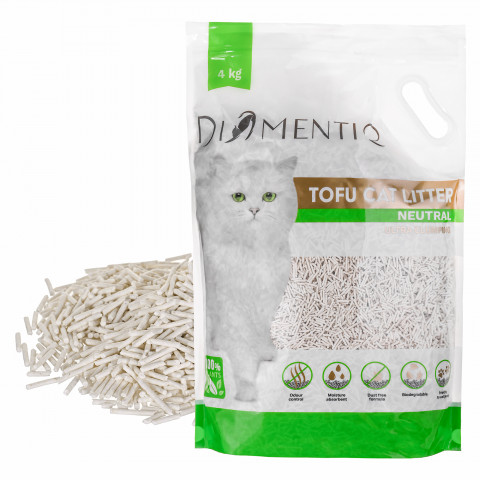 DIAMENTIQ Tofu Neutral Ultra clumping - żwirek roślinny - 4x4kg - Galeria zdjęcie 3