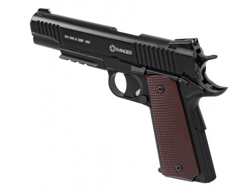 Pistolet wiatrówka RANGER 1911 M45A1 CQBP k.4,5BBs 21-strz. METAL SLIDE KWC - Galeria zdjęcie 3