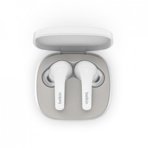 Słuchawki bezprzewodowe douszne Belkin SoundForm Flow Noise Cancellation Earbuds ANC BT5.2 IPX5 White - Galeria zdjęcie 3