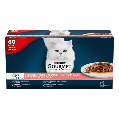 Purina Gourmet Perle fileciki w sosie Mix Smaków - mokra karma dla kota - 60x85 g - Galeria zdjęcie 1