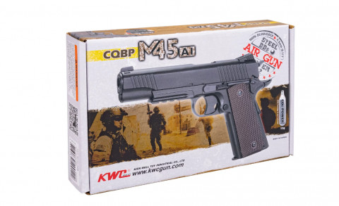 Pistolet wiatrówka RANGER 1911 M45A1 CQBP k.4,5BBs 21-strz. METAL SLIDE KWC - Galeria zdjęcie 4