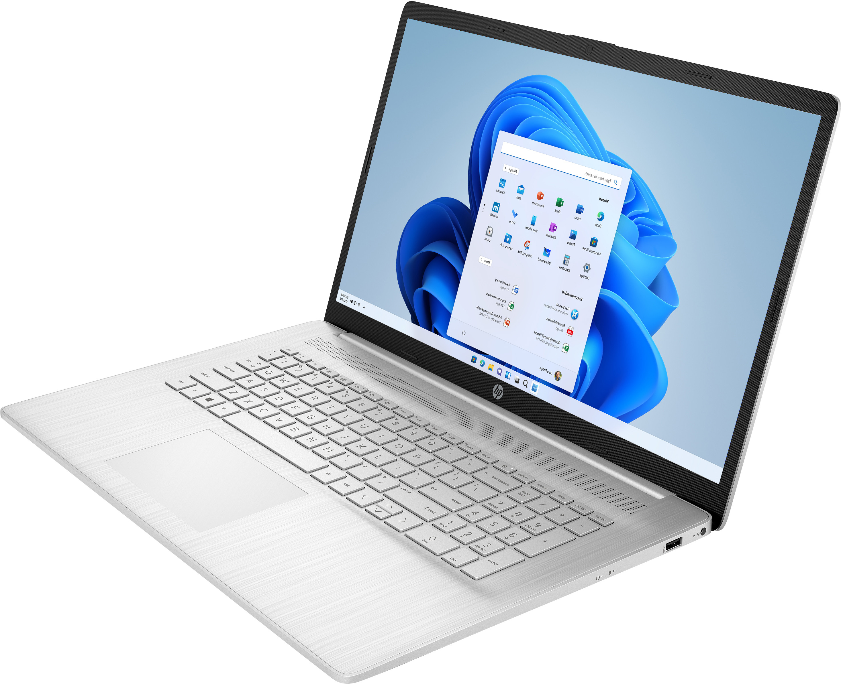 HP 17-CN2068CL i5-1235U 17.3" FHD AG 8GB SSD512 BT BLKB FPR Win11 Natural Silver (REPACK) 2Y - zdjęcie 3