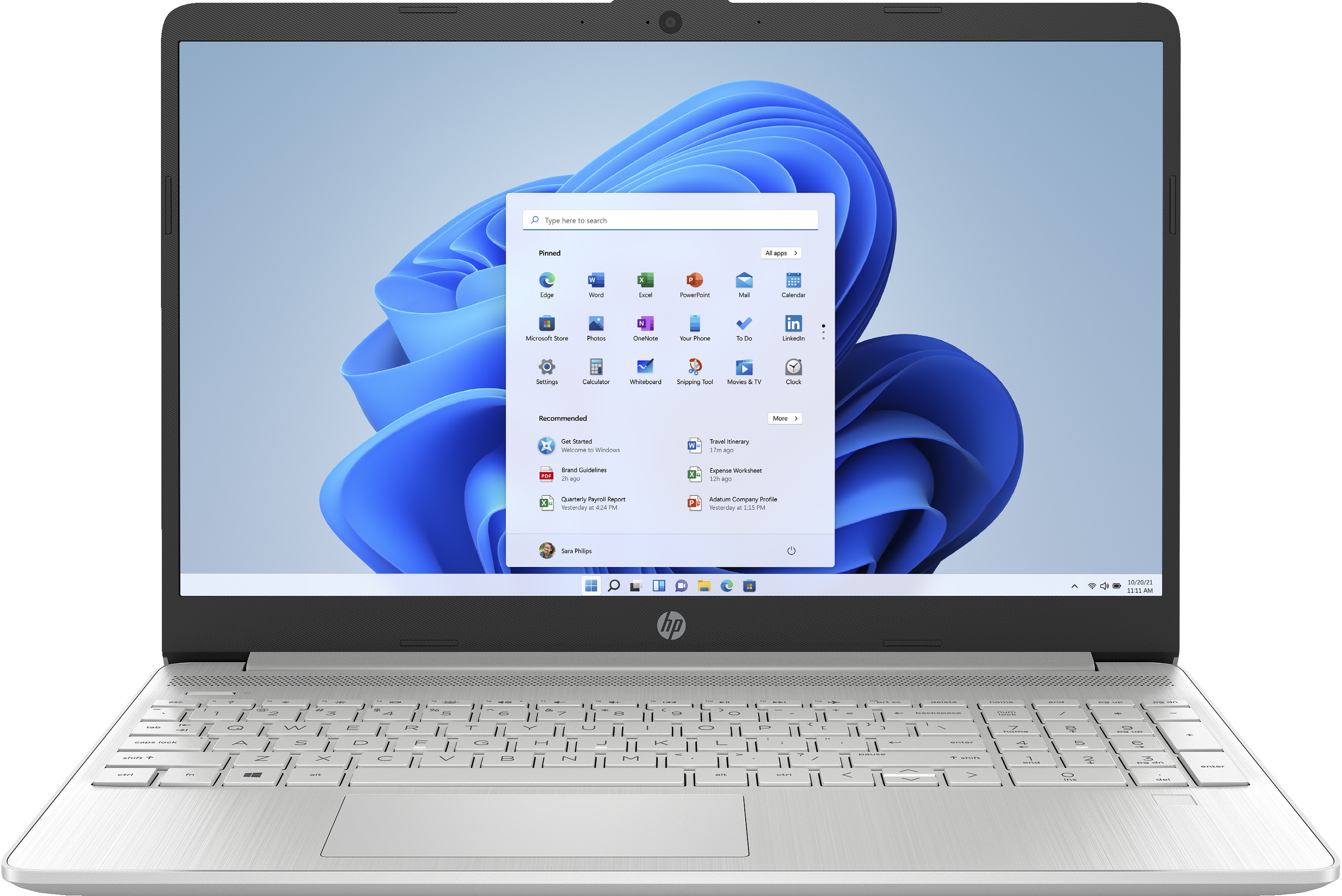HP 15s-eq2289nw Ryzen 3 5300U 15,6”FHD AG IPS 8GB SSD256 Radeon RX Vega 6 Cam720p 41Wh Win11 2Y Natural Silver - zdjęcie 1
