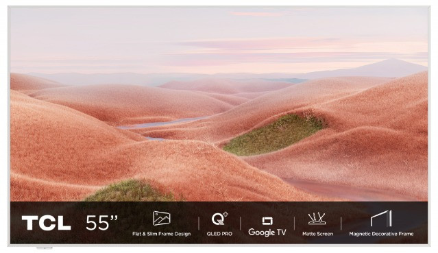 Telewizor TCL NXTFrame 55A300W QLED 55'' 4K Ultra HD 144Hz Google TV Dolby Vision IQ Biały - zdjęcie 2