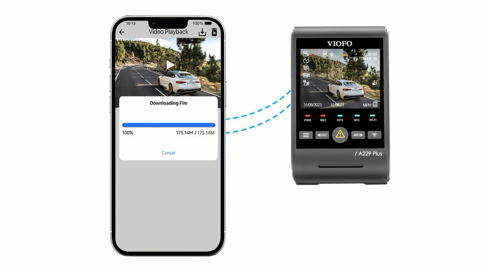 Wideorejstrator VIOFO A229 PLUS 2CH-G GPS - zdjęcie 5