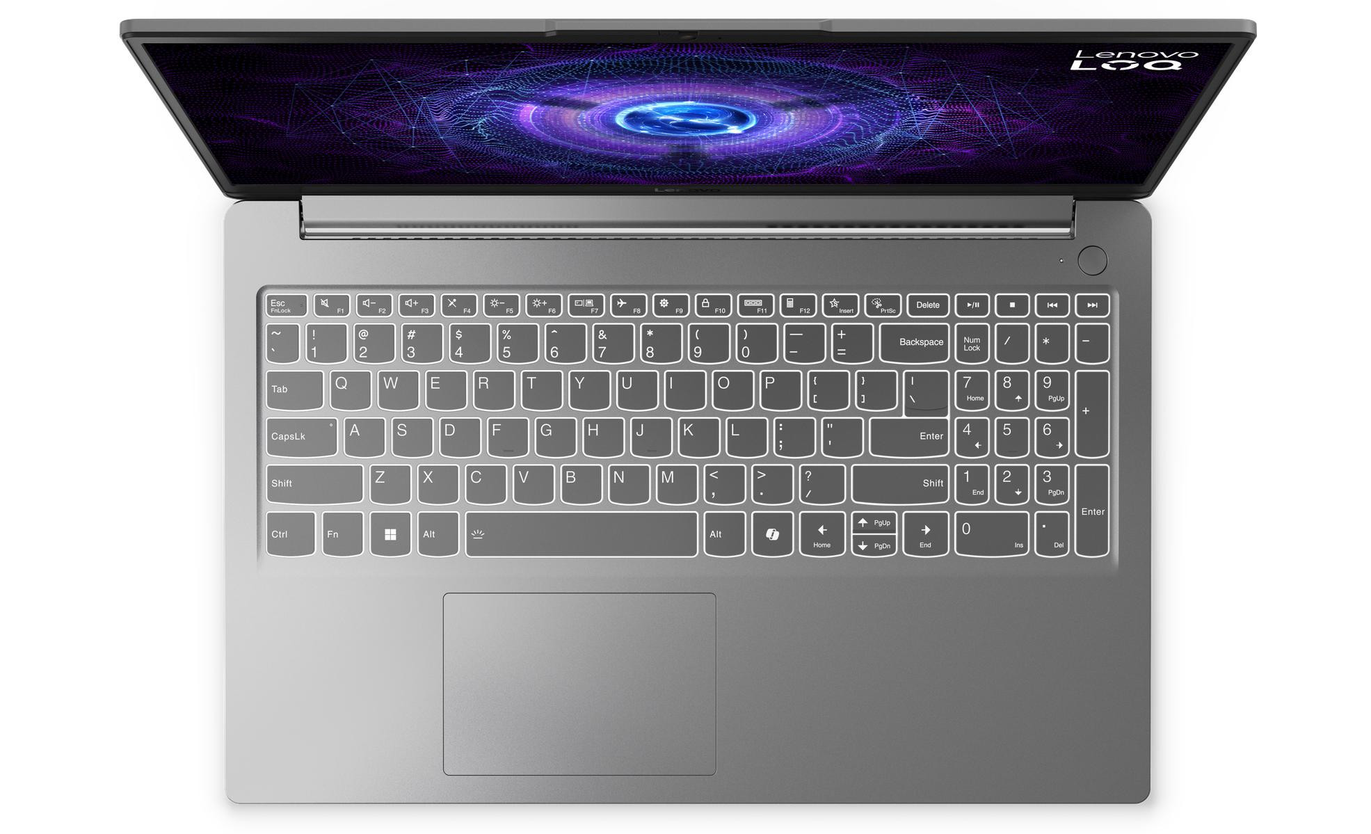Lenovo LOQ 15IAX9E i5-12450HX 15.6" FHD IPS 300nits AG 144Hz 16GB DDR5 4800 SSD512 GeForce RTX 2050 4GB NoOS Luna Grey - zdjęcie 2
