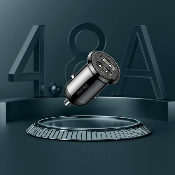BASEUS ŁADOWARKA SAMOCHODOWA CCALLP-01 2XUSB 4.8A - zdjęcie 1