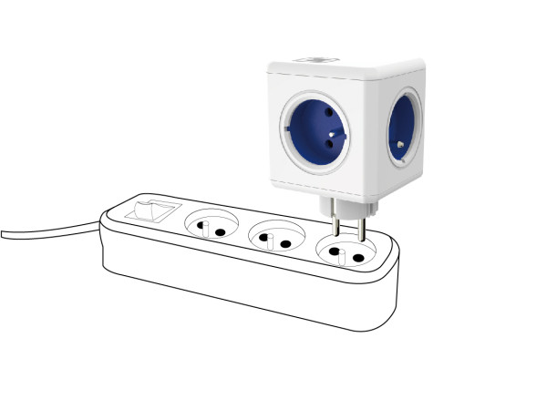 Allocacoc Przedłużacz PowerCube Original USB Grey - zdjęcie 3