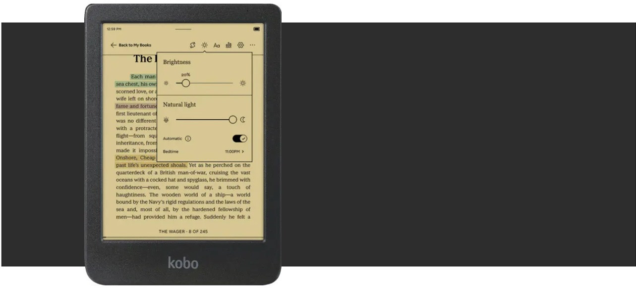 Czytnik e-booków Kobo Clara Colour 6" E-Ink Kaleido 3 16GB WI-FI Black - zdjęcie 5