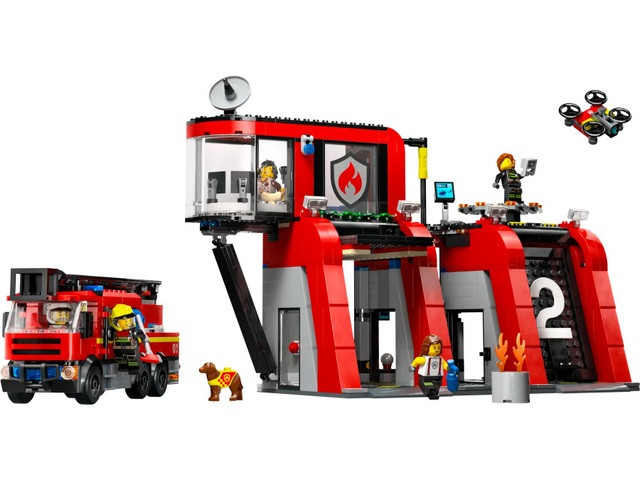 LEGO City 60414 Remiza strażacka z wozem strażackim - zdjęcie 2
