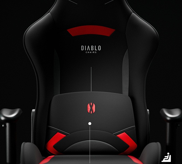 Fotel gamingowy DIABLO X-ST4RTER fotel czarno-czerwony - zdjęcie 2