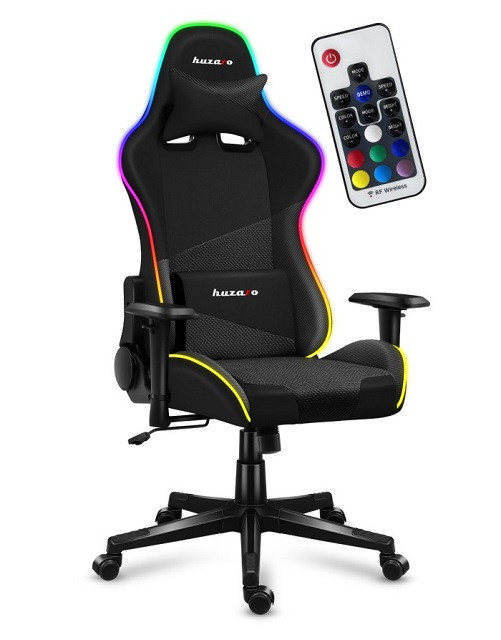 Fotel gamingowy Huzaro Force 6.2 Black RGB - zdjęcie 1